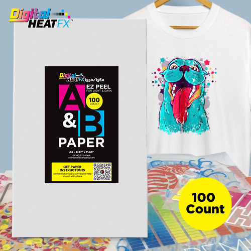 i550/560 EZ Peel Paper for Light & Dark - A4 8.27" X 11.69" (100ct A&B) 
