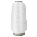 Metallic Chenille Yarn - White
