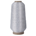 Metallic Chenille Yarn - Silver: 1000 meters